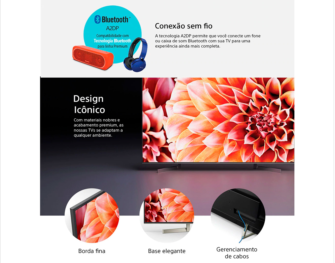 Smart TV LED 75 UHD 4K Sony BRAVIA XBR-75X905F X-Tended Dynamic Range, 4K X-Reality Pro, Wi-Fi e HDMI